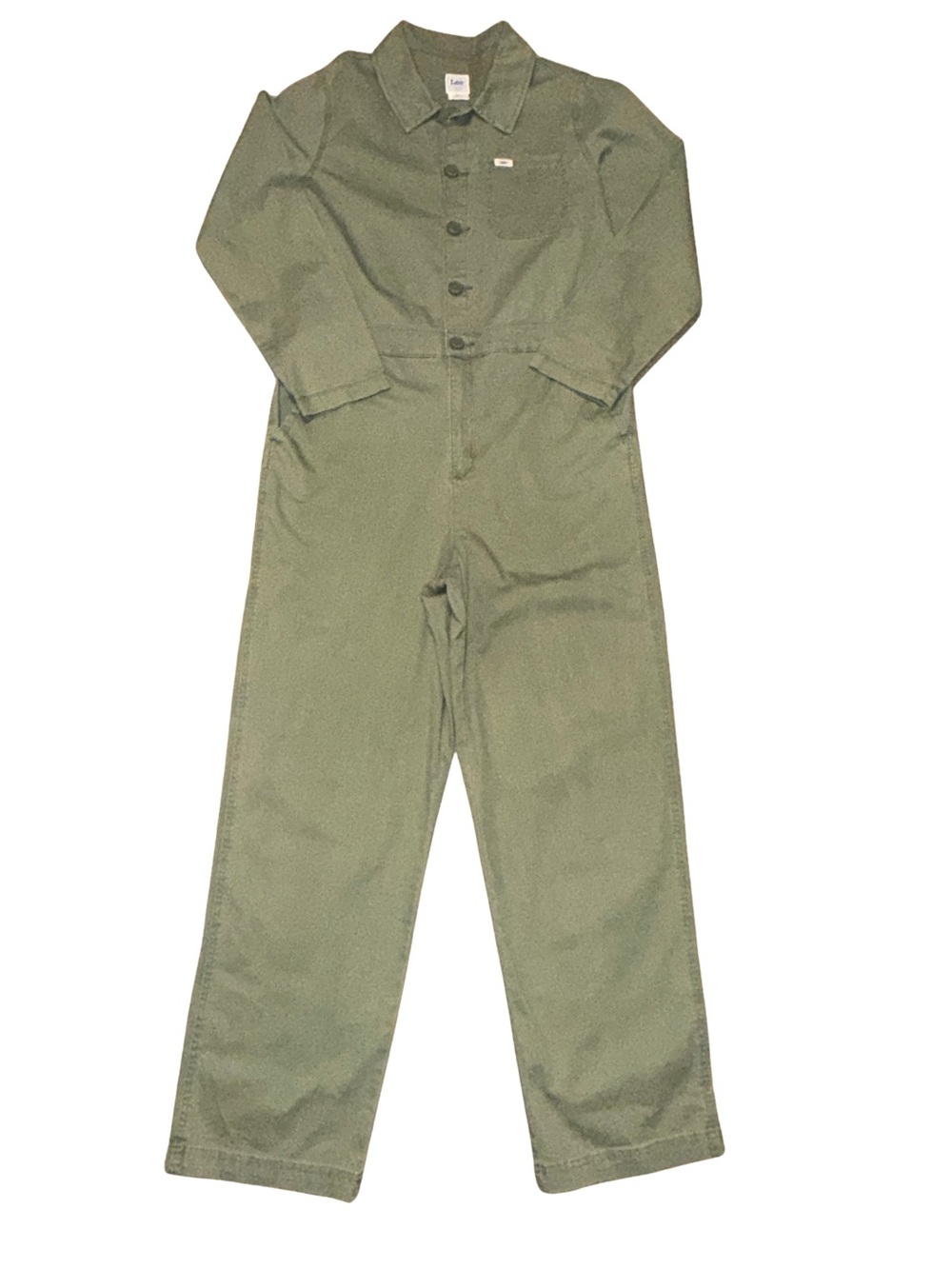 LEE UNION - ALLS SIZE M ARMY GREEN STRIPE JUMPSUIT COVERALLS
